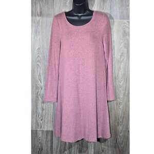 Cupio‎ Mauve Knit Dress Women's Long Sleeve Casual Soft Comfy Size Small